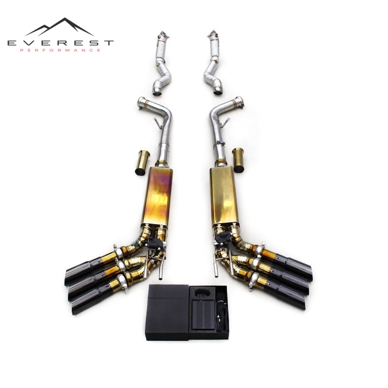 Custom Valvetronic Exhaust System for Mercedes-Benz G63 AMG W464 4.0T 2019-2024 SUS304 Header Downpipe Titanium Catback Muffler