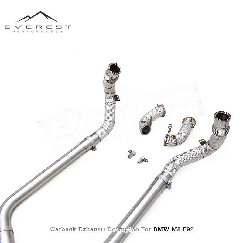 SS304 Performance Valvetronic Valve Muffler Full Exhaust Pipe System for BMW M8 F91/F92/F93 4.4TT 2019-2023 MP Tips