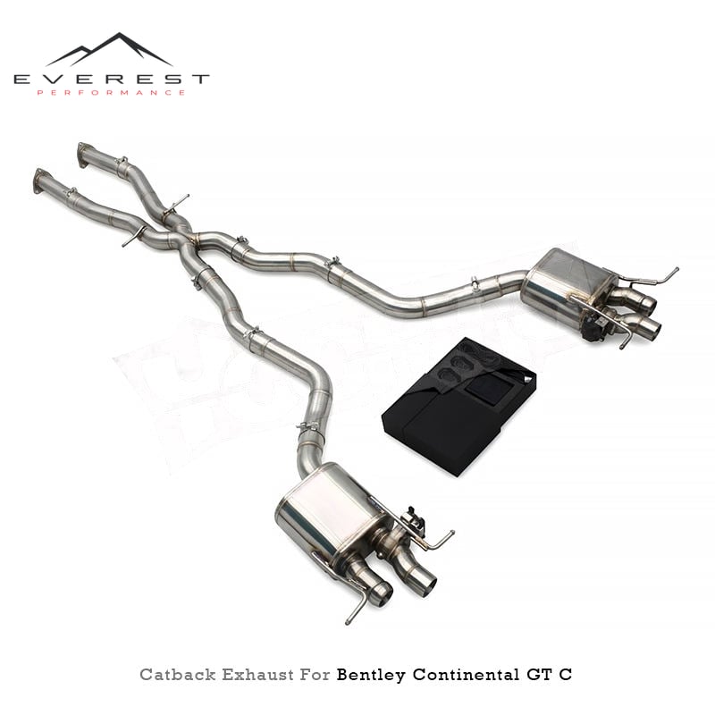 Direct-fit Supersport X-pipe Catback for Bentley Continental GT C/GTC V8 4.0T 2014-2017 TIG Welding Valvetronic Muffler System