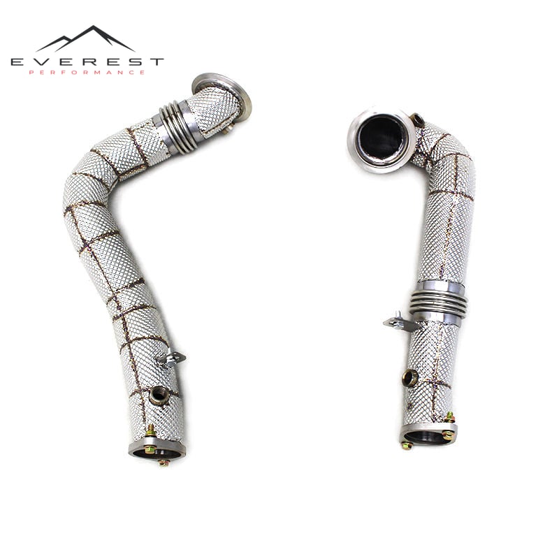 Turbo Downpipe for BMW 535/535i N54 3.0T 2011-2017 Stainless Steel Exhaust Downpipe with Heat Shield Straight Header