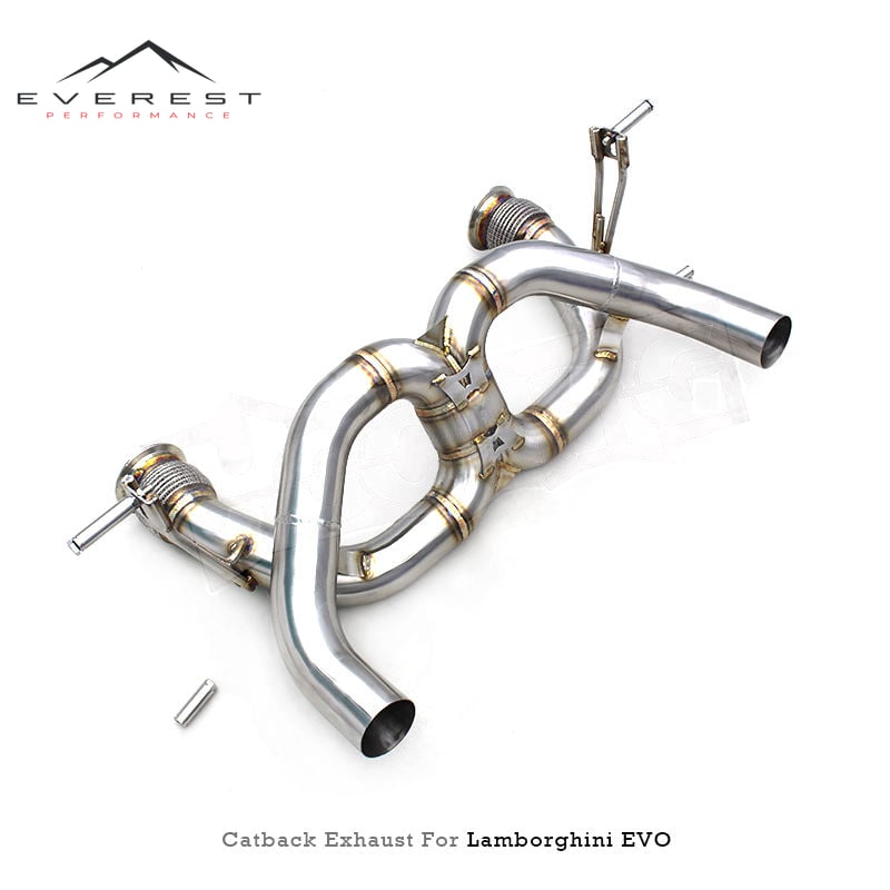 Direct-fit Rear Muffler Section for Lamborghini Huracan STO/EVO/Technica 5.2 2019+ Stainless Steel Straight Pipe Exhaust Catback