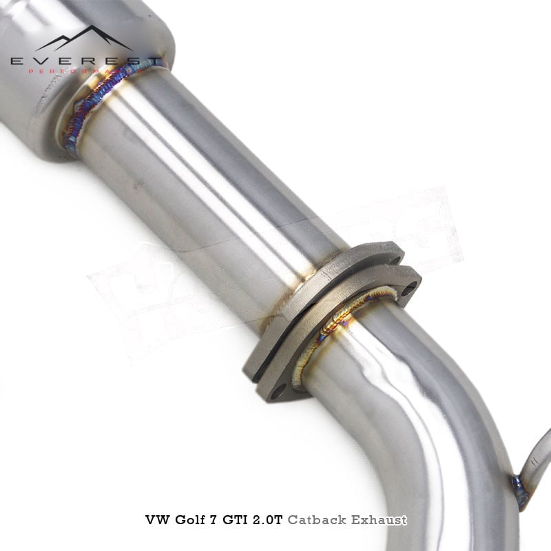 SS304L Exhaust Pipe System for VW GOLF 7/MK7/GTI 2.0T 2014-2020 Electronic Valves Muffler Catback Exhaust with Resonator