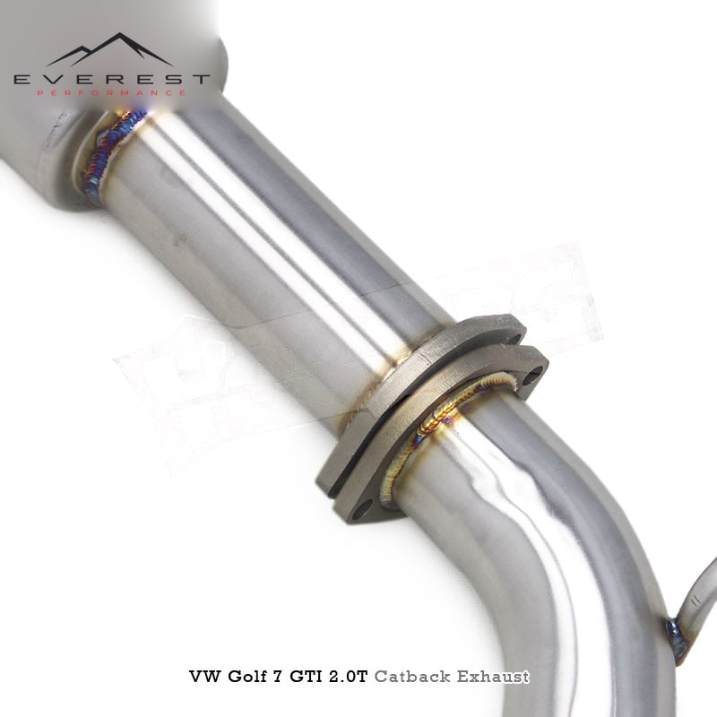 SS304L Exhaust Pipe System for VW GOLF 7/MK7/GTI 2.0T 2014-2020 Electronic Valves Muffler Catback Exhaust with Resonator