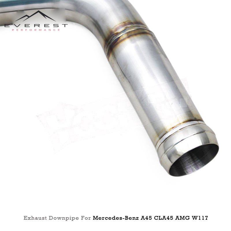 Straight Free Flow Downpipe RTS for Mercedes-Benz A45/CLA45 AMG 2.0T W117 2014-2023 Heat Shield Exhaust SS304