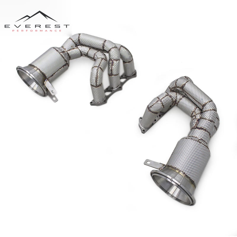 Engine Stainless Steel Turbo Manifold for Porsche 911 992 GT3 4.0 2017-2023 Heat Shield Header Exhaust System