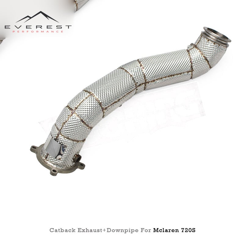 Stainless Steel Exhaust System for McLaren 720S 4.0T 2017-2019 Direct Fitment Catback Downpipe Carbon Black Tips