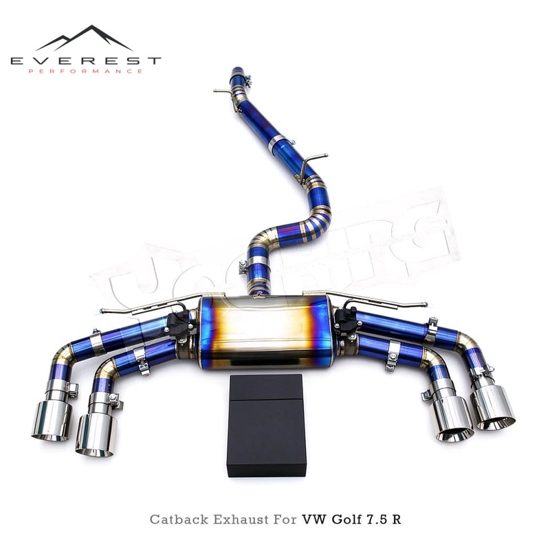 Titanium Exhaust Pipes for VW GOLF 7/7.5 MK7/MK7.5 R 2.0T 2014-2020 Valvetronic Muffler Catback Chrome Silver Tips