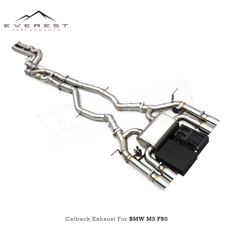 Custom Valve Exhaust Pipe Z Pipe for BMW M3 F80 M4 F82 S55 3.0T 2014-2019 SUS304 Equal Length Midpipes Exhaust System