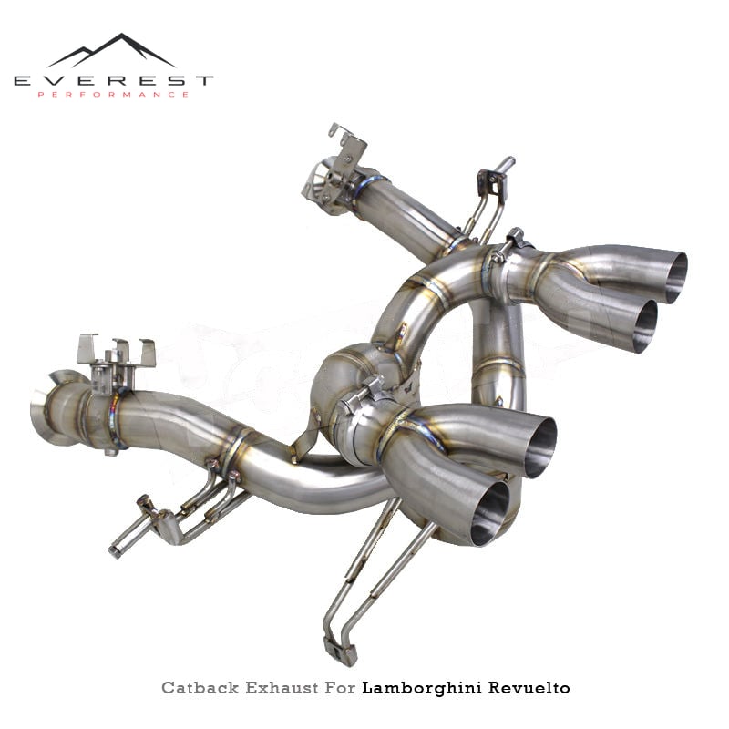 SS304 Exhaust Pipe System for Lamborghini Revuelto V12 6.5 2024- High Quality Valves Catback Exhaust