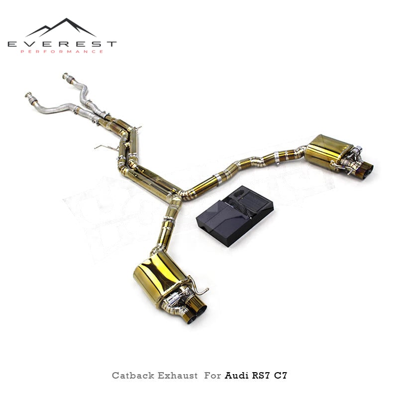Full Exhaust for Audi RS6/RS7 C7 4.0T 2013-2018 SUS304 Front Pipe +Titanium Pipe