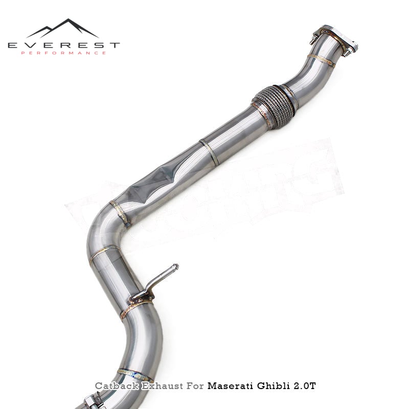 Stainless Steel Valve Muffler Catback Exhaust System for Maserati Ghibli 2.0T 2020-2025 Tuning Enhanced Sound System