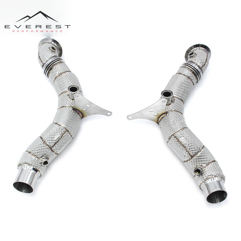 Upgrade Performance Stainless Steel Downpipe for Ferrari F8 Free Flow Pipe With Heat Shield