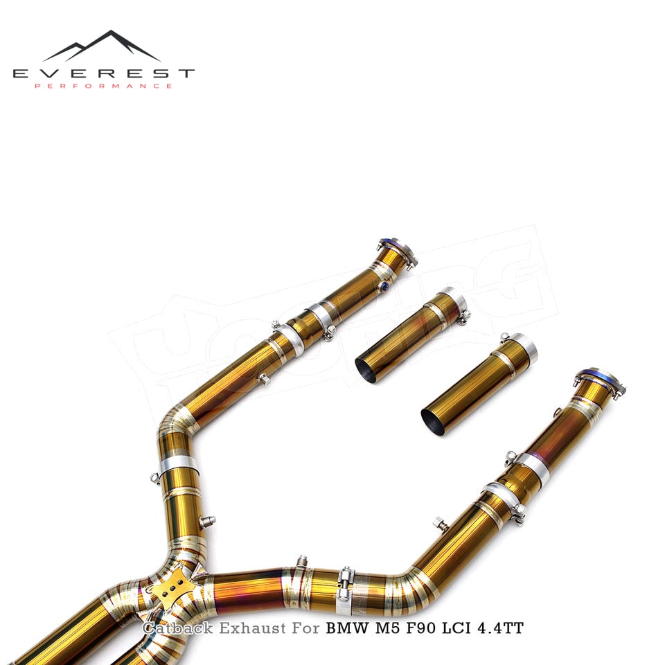 Titanium Performance Valvetronic Muffler Catback Exhaust Pipe System for BMW M5/M6 F90 LCI 4.4TT 2018-2024 with MP Tips