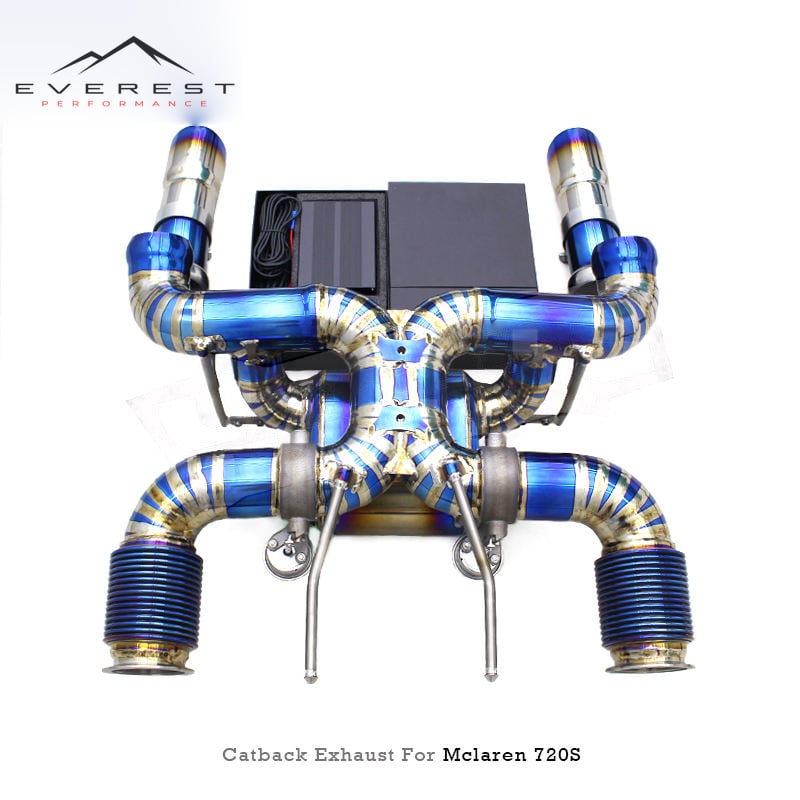 Custom Axle Back Exhaust for Mclaren 720S 4.0T 2017-2019 Titanium Pipes Rear Section Valved Sport Exhaust System with Control