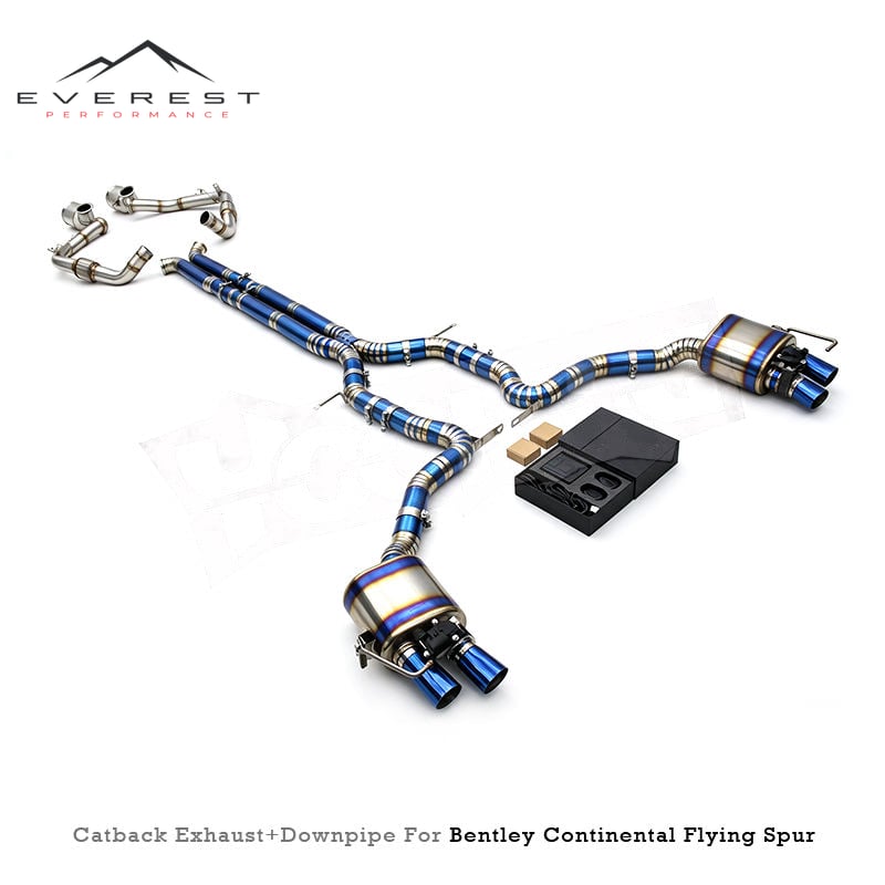 Titanium Catback Exhaust with Downpipe for Bentley Continental Flying Spur W12 6.0T 2019-2024 High Performance Exhaust Pipe