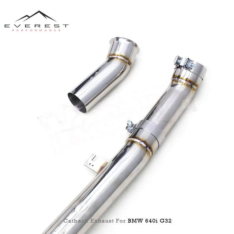 Racing SS304 Valvetronic Catback Exhaust Pipes System for BMW 640/640i/640GT/GT G32 2018-2021 with Valved Muffler Exhaust Pipes