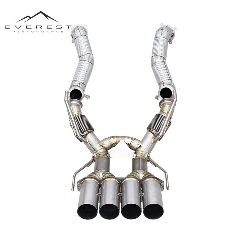 Direct-fit Catback Downpipe for Mclaren 765LT Coupe/Spider 4.0T 2020+ F1 Race Sound Titanium Lightweight Exhaust Test Pipe