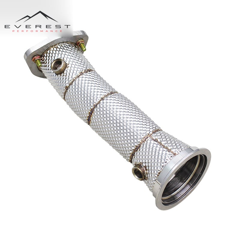 Stainless Steel Downpipe for Audi A4/A5/Q5 B9.5 2.0T 2021-2024 Free Flow Exhaust System Auto Part With Heat Shield