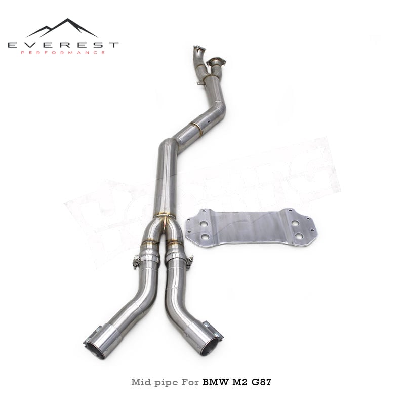 Stainless Steel Single Middle Pipe for BMW M3 G80/G82 3.0T 2021-2022 High Quality Exhaust Pipes Muffler with Brace