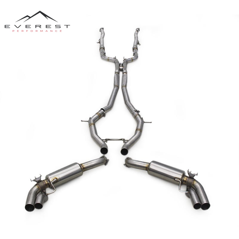 Stainless Steel High-performance Valvetronic Cat-back Downpipe Exhaust Pipes for Mercedes-Benz S63 AMG COUPE C217 5.5T 2012-2019
