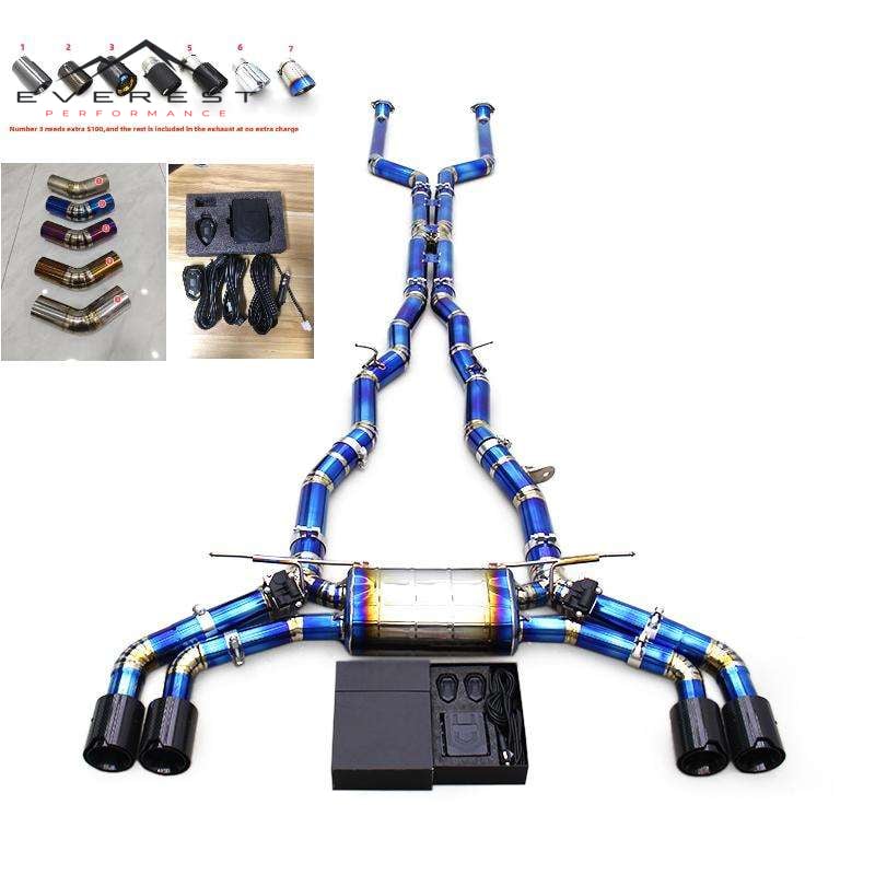 Racing Titanium Exhaust Pipe for BMW G90 M5 M6 G99 LCI 4.4T 2024-2025 Valvetronic Exhaust Catback System With M Performance Tip