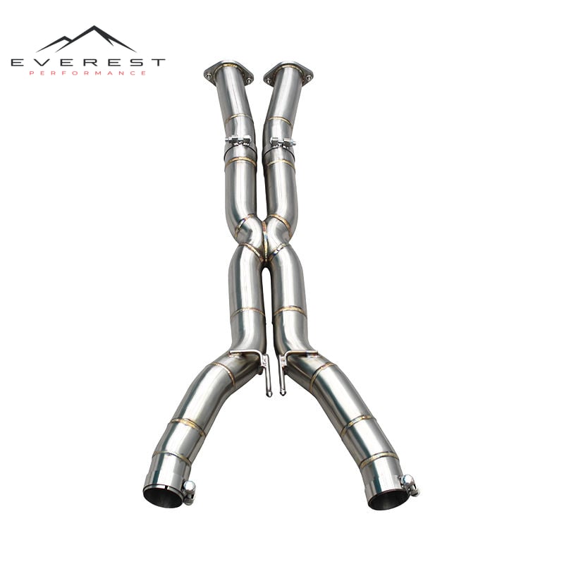 Direct-fit SUS304 Exhaust Pipe for Chevrolet Corvette C7 V8 6.2L 2014-2019 High Performance Enhanced X-pipe Sound Middle Pipe