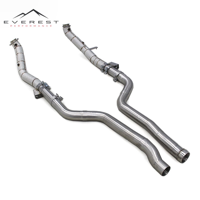 Custom Exhaust Header Downpipe for Mercedes-Benz CLS63/CLS63S AMG 2007-2017 Escape SS304 Free Flow Pipes Muffler Exhaust System
