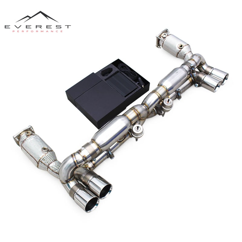 Valvetronic Exhaust for Porsche 911 996 TURBO 3.6 1997-2005 Stainless Steel Exhaust Pipe with Catted Downpipe