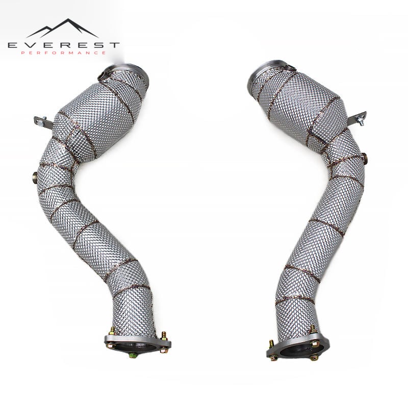 Stainless Steel Exhaust Downpipe for Porsche Cayenne GTS 4.0T 2019-2024 Exhaust Pipe with Heat Insulation Free Flow Pipe