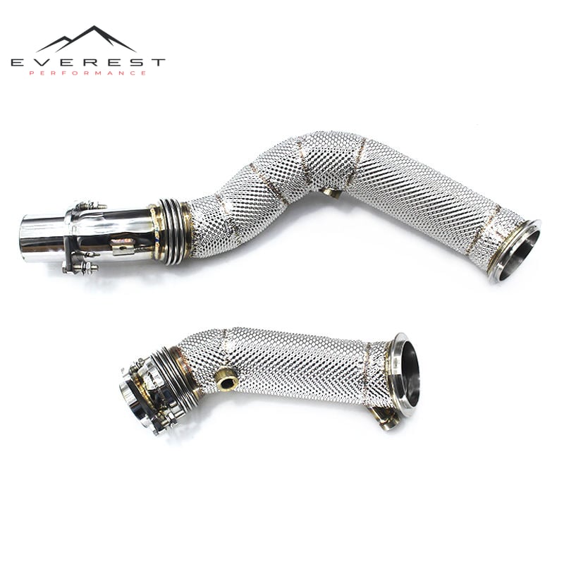 Exhaust Pipe System for BMW M3/M4 F80/F82/F8X S55 3.0T 2014-2018 Stainless Steel Exhaust Downpipe Free Flow Pipe