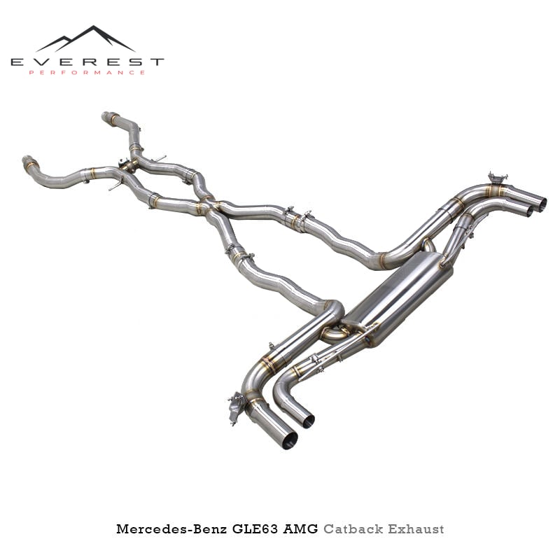 Custom Catback Exhaust for Mercedes-Benz GLE63 AMG W166 4.0T 5.5T 2015-2022 SS304 Pipes Muffler Exhaust System