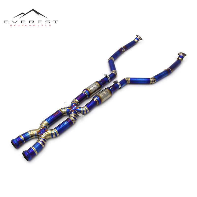 Equal Length Mid Pipe for BMW M3 E90/E92/E93 4.0L 2008-2013 Titanium X Exhaust Pipes With Resonator