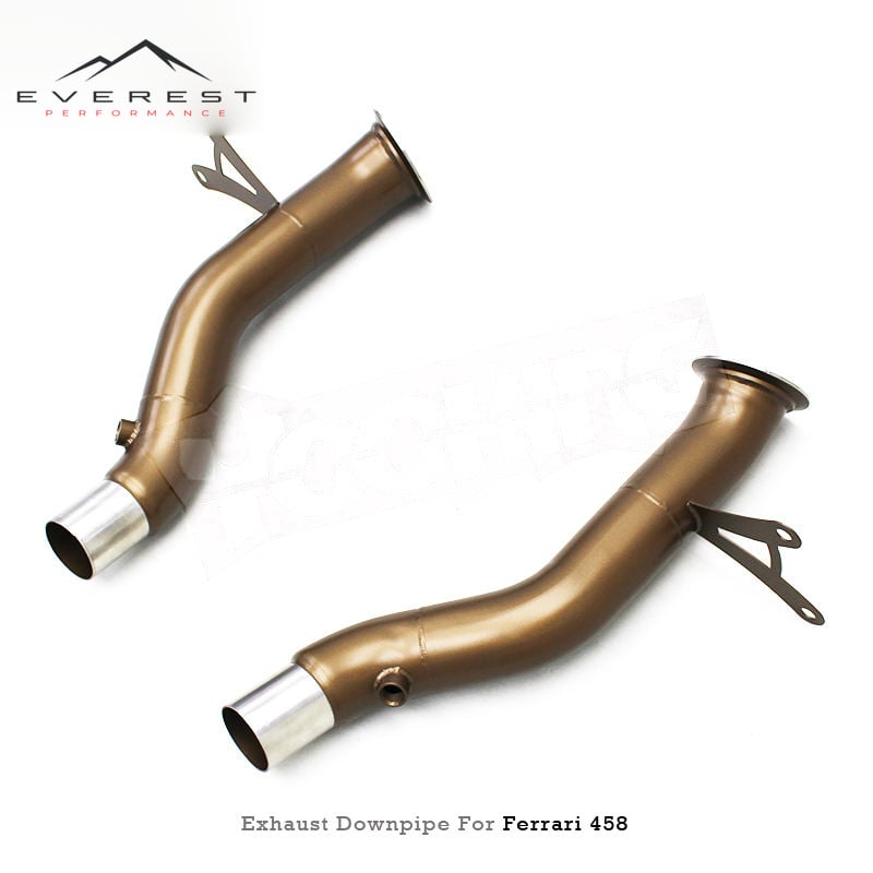Stainless Steel Ceramic Insulation Straight Exhaust Pipe System for Ferrari 458 4.5 2013-2016 Free Flow Downpipe