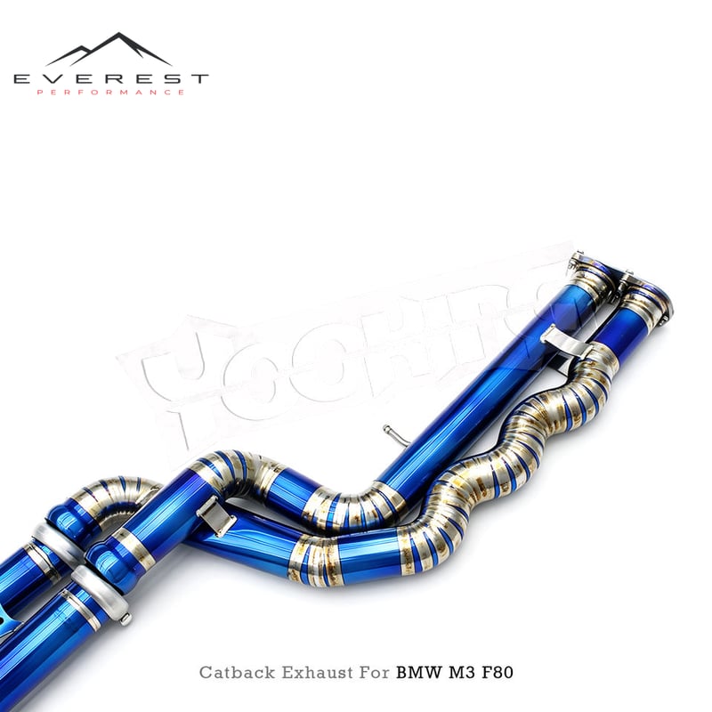 Titanium Equal Length Z Pipe Exhaust Pipe for BMW M3/M4 F80/F82/F83 S55 3.0T 2014-2019 Valvetronic Muffler Catback