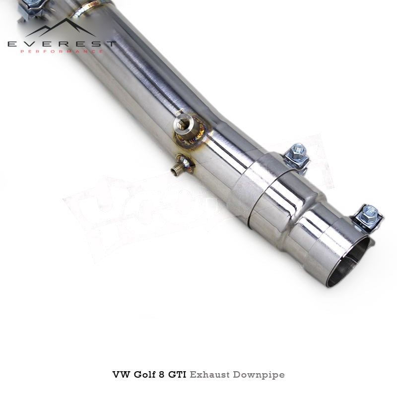 SS304 Exhaust Downpipe for VW GOLF 8/MK8 GTI 2.0T 2021-2024 Catalyze 100/200/300 Cell Downpipe with GPF/OPF
