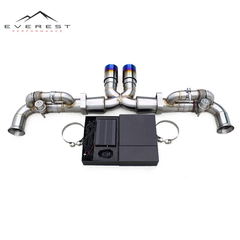 Custom Axle Back Exhaust for Porsche 911 Carrera 991/991.1/991.2 GT3/GT3RS 2015-2018 SUS304 Valved Sport Catback Muffler