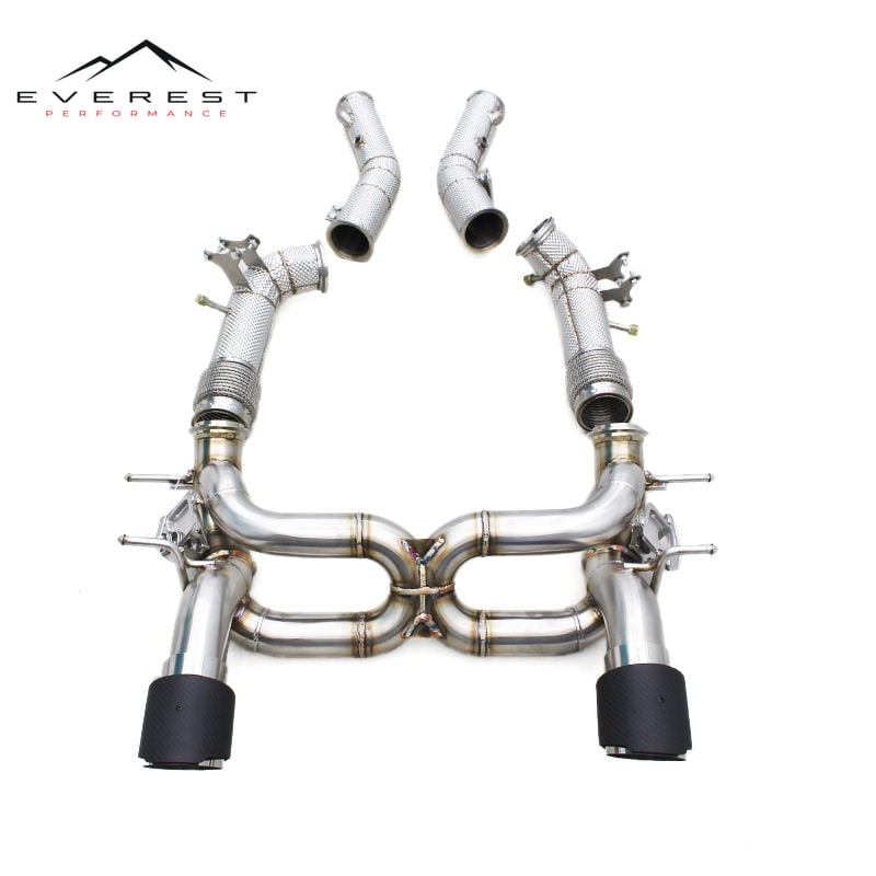 Auto Exhaust Downpipe SS304 Catback System for Maserati MC20 3.0T 2020-2024 Racing Car Valve Exhaust Pipe Downpipe