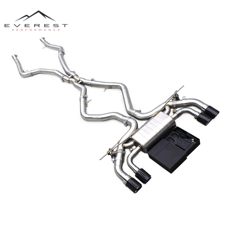Valvetronic Sport Exhaust for BMW X5M/X6M E70/E71 4.4TT 2010-2014 Stainless Steel Exhaust Pipe With Gloss Carbon Tips