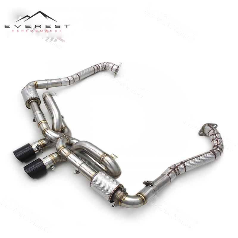 Performance Catback for Porsche 718 Boxster/Cayman 2.0T 2016-2023 Single Valve Axle Back Exhaust Escape Stainless Steel Muffler