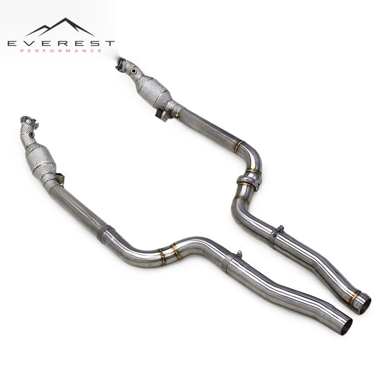 Catted Header Exhaust System for Mercedes-Benz C63 AMG W204 6.2L 2011-2015 Stainless Steel Downpipe With Catalyst