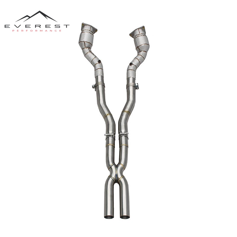 Stainless Steel Exhaust Pipes for Ferrari FF/GTC4 Lusso V12 6.3L 2016+ Catalyst Downpipe X Mid Pipe