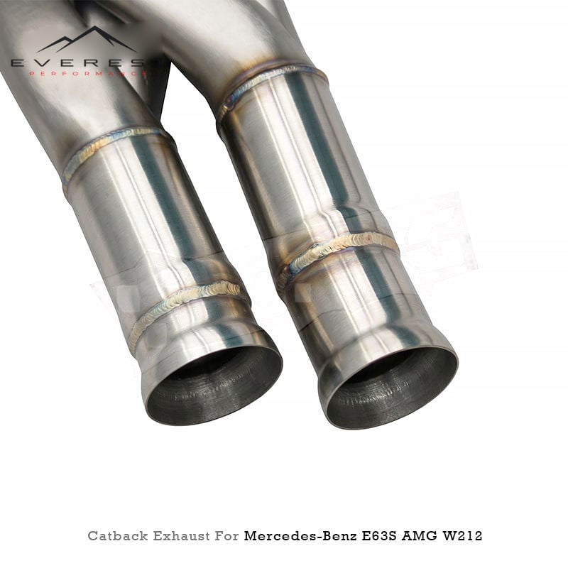 SS304L Exhaust Pipe System with Z Pipe for Mercedes-Benz E63/E63S W212 6.2L AMG 2007-2016 Valvetronic Catback Exhaust
