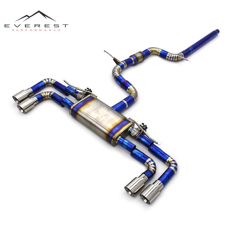 Titanium Single Mid Pipe Exhaust System for VW Golf MK7.5/7.5 GTI 2.0T 2015-2019 Catback Muffler Vacuum Valve