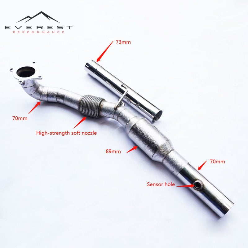 304 Stainless Steel Downpipe Suitable for Volkswagen Golf 6 GTI/Golf 7 GTI Golf 6/7 GTI Modified with Catalyst Downpip