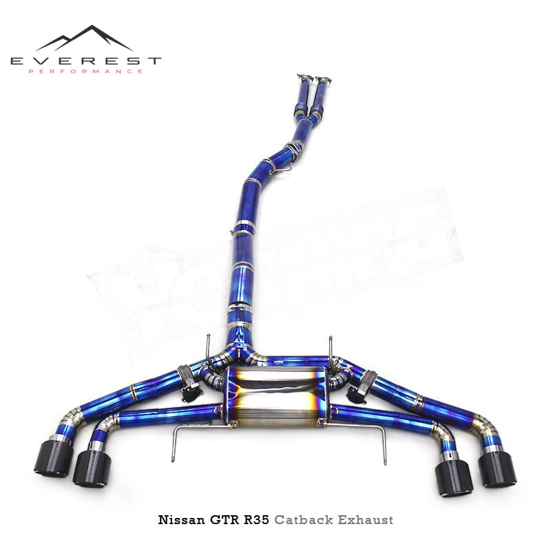 Titanium Catback for Nissan GTR/GT-R R35 3.8TT (2008-2023) Y- Pipe Muffler Escape Exhaust System