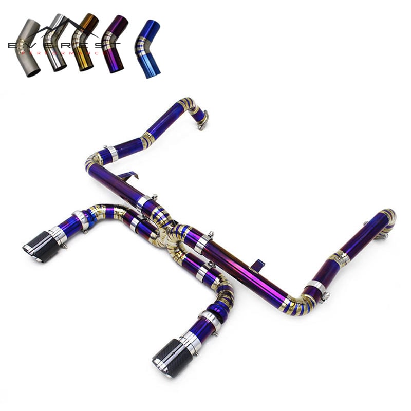 Titanium Alloy Non-Valved Exhaust for Porsche 718 Cayman/Boxster 2.0T/2.5T 2016-2022 Lightweight Performance Muffler Pipe