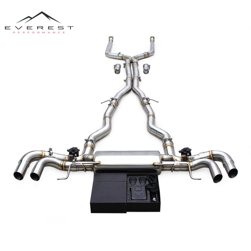 Custom Active Sound Catback for BMW 750/750i 4.4T 2016-2019 X Pipe Muffler Stainless Steel Valvetronic Exhaust System Silencer