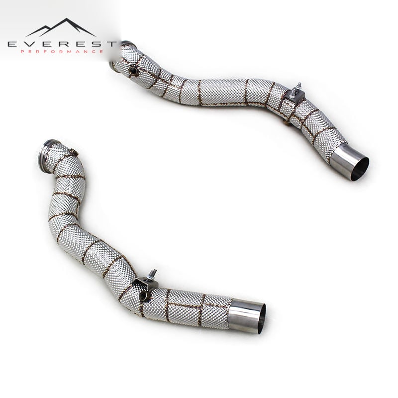 Free Flow Exhaust Pipes for Maserati Levante 3.0T 2017-2018 Stainless Steel Downpipe With Heat Shield
