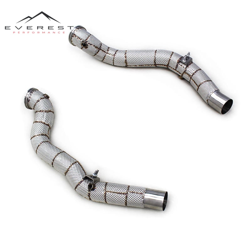 Free Flow Exhaust Pipes for Maserati Levante 3.0T 2017-2018 Stainless Steel Downpipe With Heat Shield