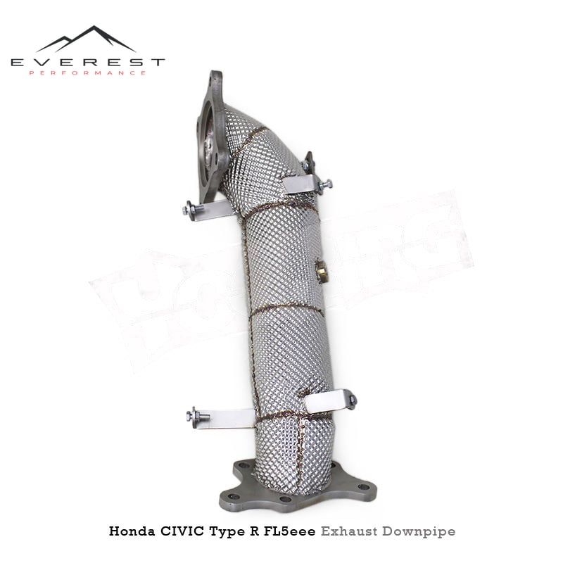 Racing Exhaust Downpipe for Honda CIVIC Type R/Type-R FL5 2.0T 2015-2023 Straight Exhaust Heat Shield Free Flow Pipe
